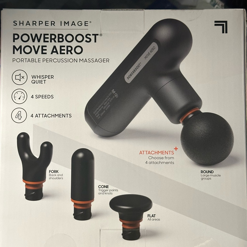 Sharper Image Black and Orange Percussion Massager